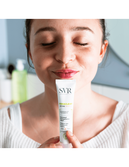 SVR Sebiaclear soin unifiant, peau à imperfections, Bioax parapharmacie.